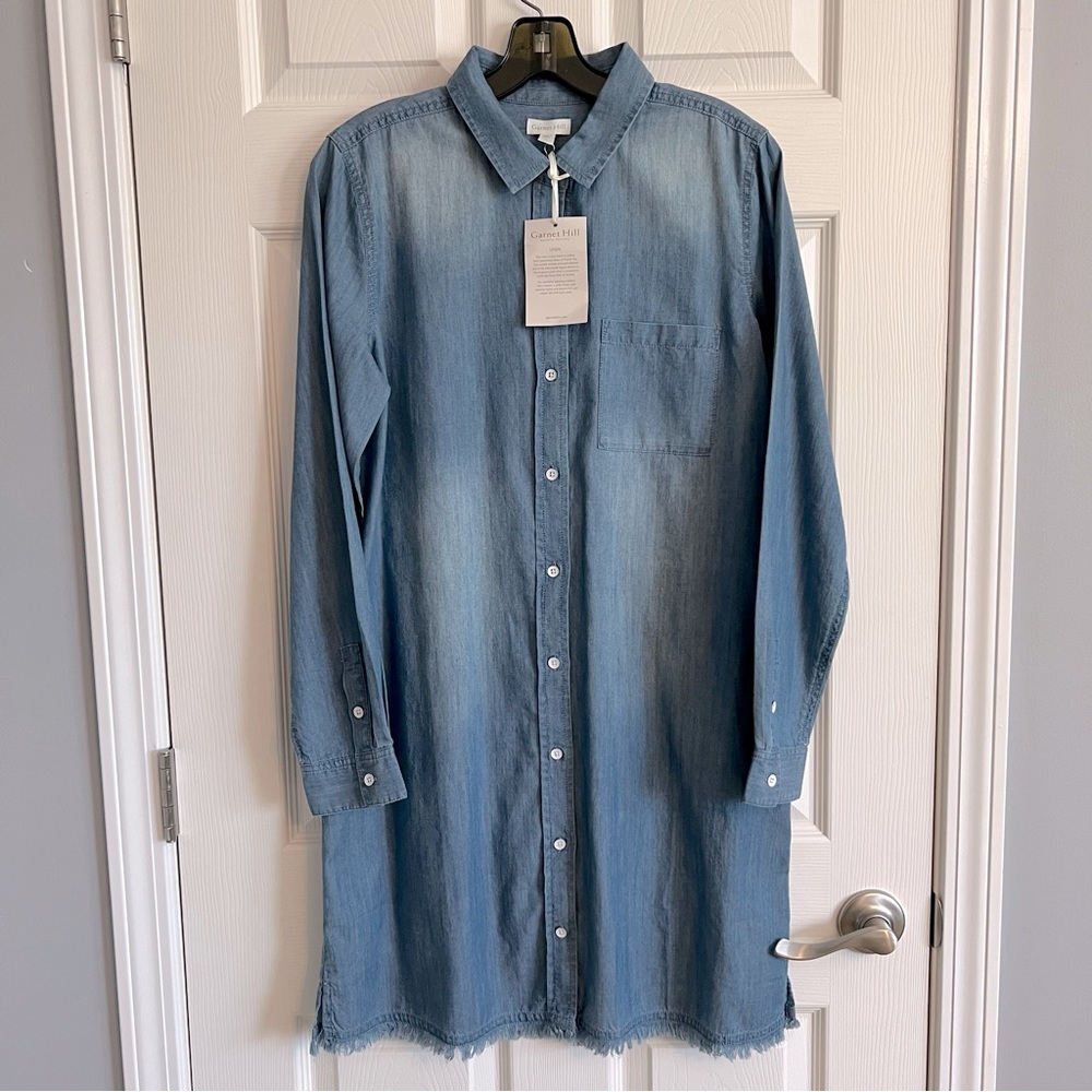 NWT Garnet Hill Long Sleeve Mid Length Dress
